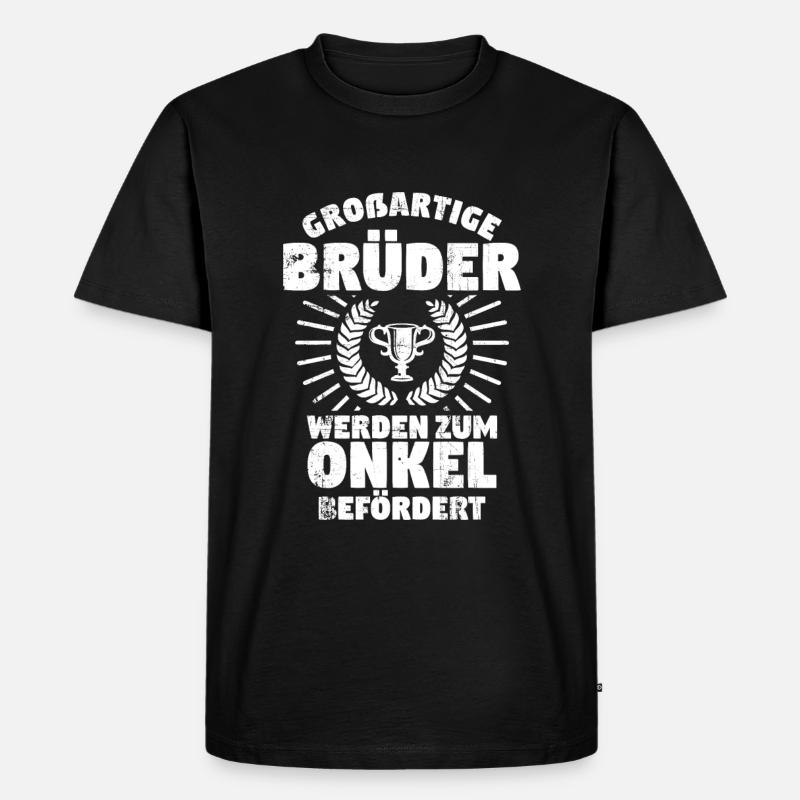 Onkel - Männer Premium Bio T-Shirt - Schwarz