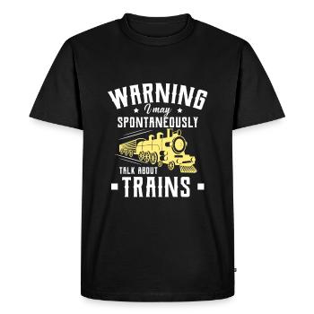 Train trains train modèle - T-shirt Premium bio Homme - noir - Devant - Nico (187cm)