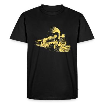 Train trains train modèle - T-shirt Premium bio Homme - noir - Devant - Nico (187cm)