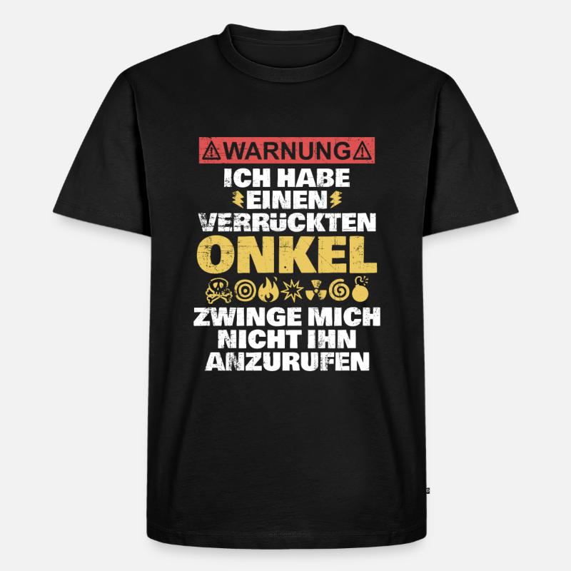 Onkel - Männer Premium Bio T-Shirt - Schwarz