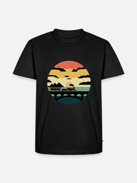 Train trains train modèle - T-shirt Premium bio Homme - noir