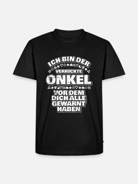 Onkel - Männer Premium Bio T-Shirt - Schwarz