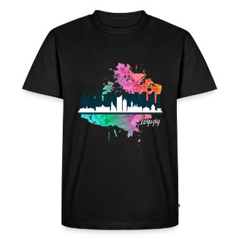 Leipzig - T-shirt Premium bio Homme - noir - Devant - Nico (187cm)