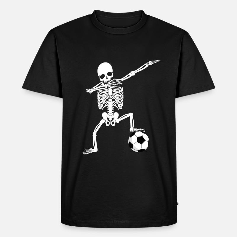 Fußball - Männer Premium Bio T-Shirt - Schwarz