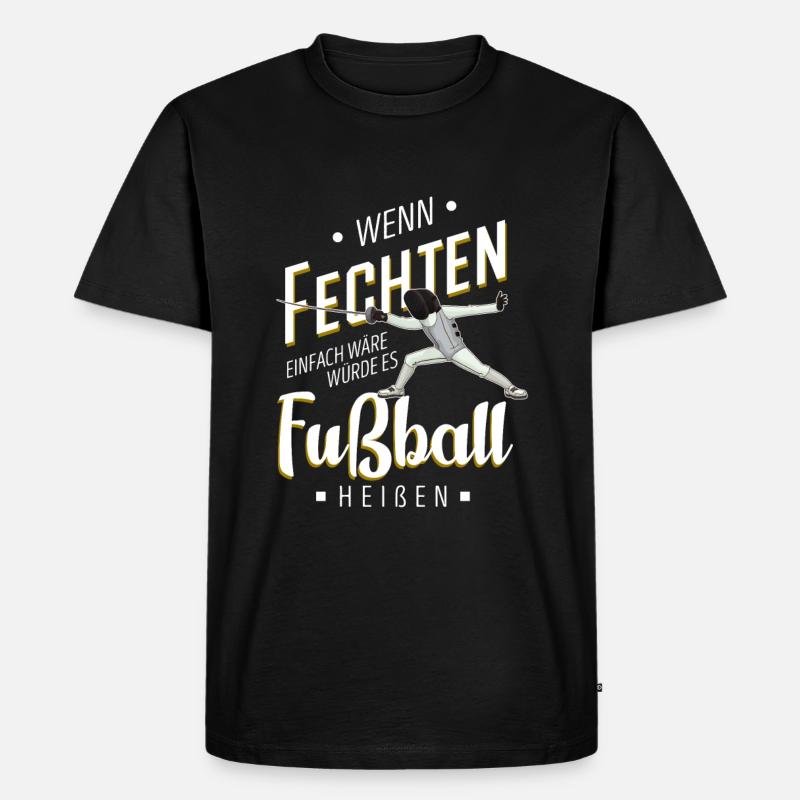 Fechten - Männer Premium Bio T-Shirt - Schwarz