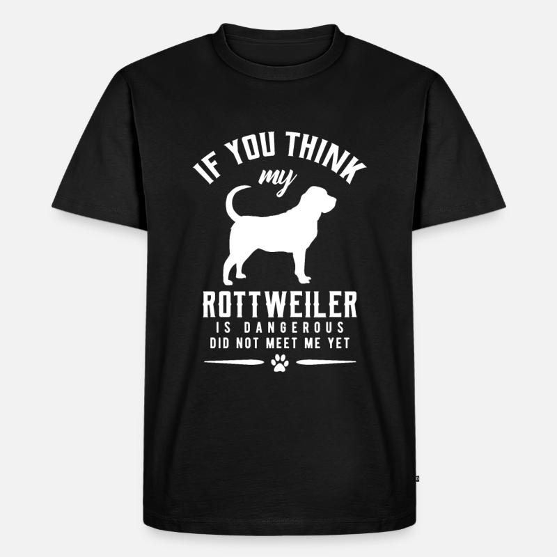 Rottweiler - Männer Premium Bio T-Shirt - Schwarz