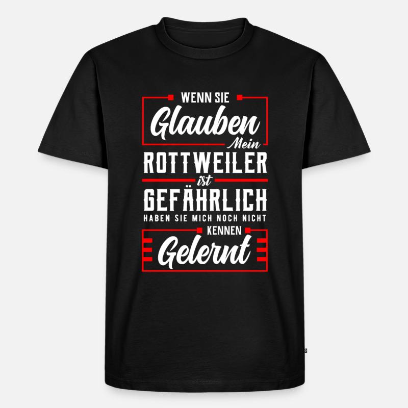 Rottweiler - Männer Premium Bio T-Shirt - Schwarz