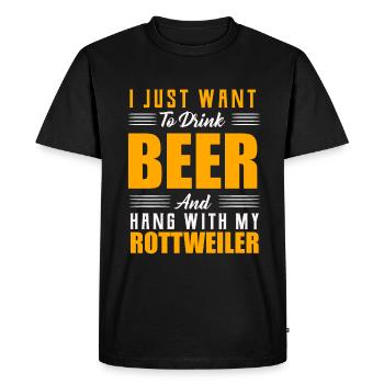 rottweiler - T-shirt Premium bio Homme - noir - Devant - Nico (187cm)