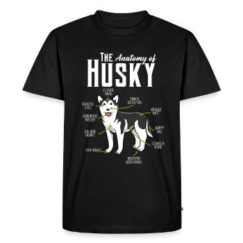 Husky - T-shirt Premium bio Homme - noir - Devant - Nico (187cm)
