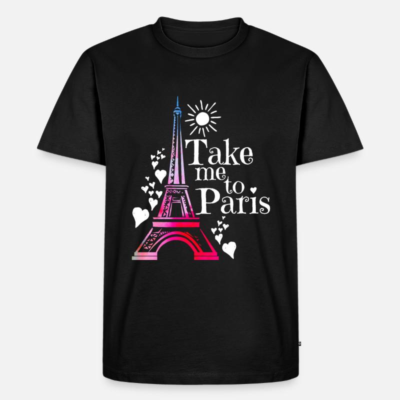 Paris - Männer Premium Bio T-Shirt - Schwarz