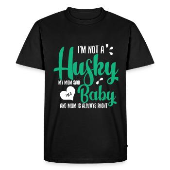 Husky - Men's Premium Organic T-Shirt - black - Front - Nico (187cm)