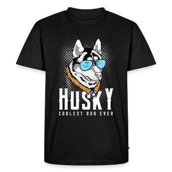 Husky - T-shirt Premium bio Homme - noir - Devant - Nico (187cm)