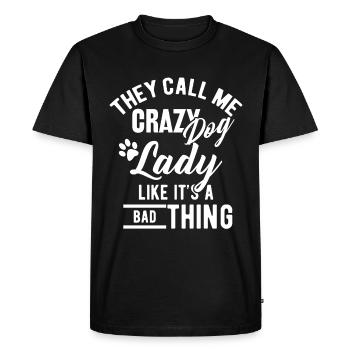 Idée cadeau chien chiot chien - T-shirt Premium bio Homme - noir - Devant - Nico (187cm)