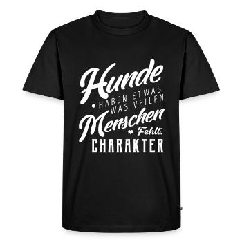 Idée cadeau chien chiot chien - T-shirt Premium bio Homme - noir - Devant - Nico (187cm)