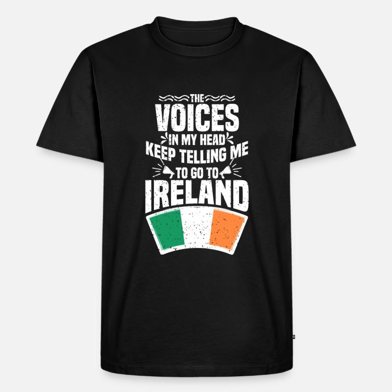 Irland - Männer Premium Bio T-Shirt - Schwarz