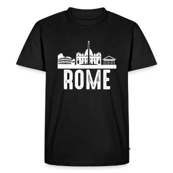 Rome - T-shirt Premium bio Homme - noir - Devant - Nico (187cm)