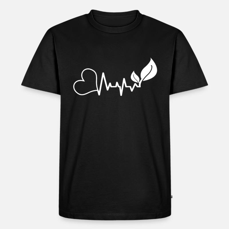 Vegan - Männer Premium Bio T-Shirt - Schwarz