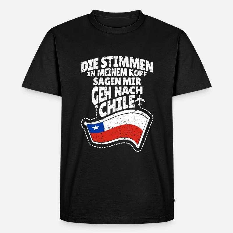 Chile - Männer Premium Bio T-Shirt - Schwarz