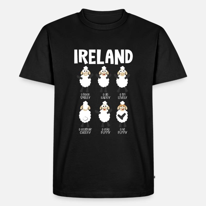 Irland - Männer Premium Bio T-Shirt - Schwarz
