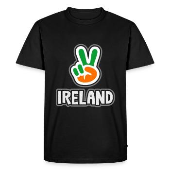 Irlande - T-shirt Premium bio Homme - noir - Devant - Nico (187cm)
