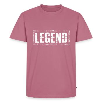 Legend - Men's Premium Organic T-Shirt - mauve - Front - Nico (187cm)