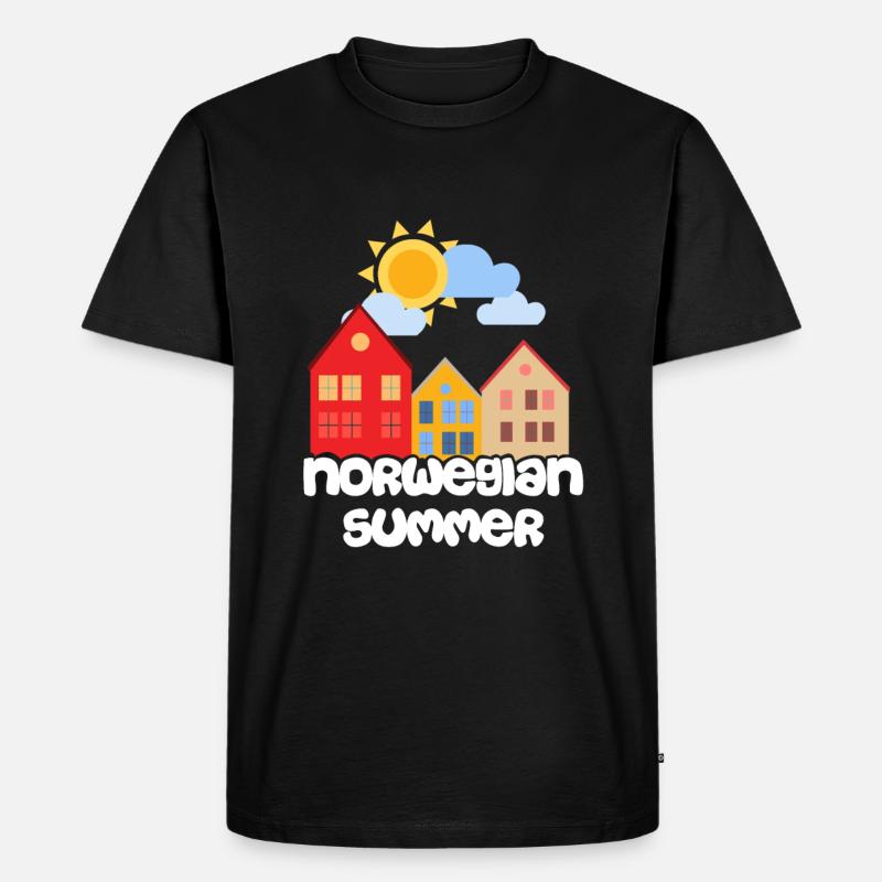 Norwegen - Männer Premium Bio T-Shirt - Schwarz
