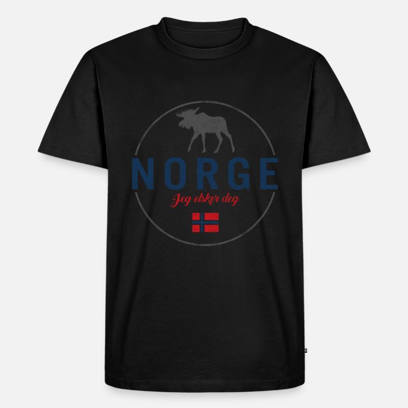Norwegen - Männer Premium Bio T-Shirt - Schwarz