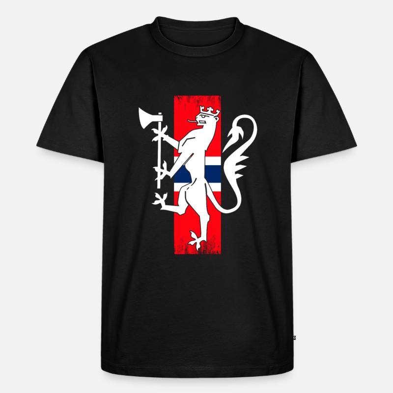 Norwegen - Männer Premium Bio T-Shirt - Schwarz