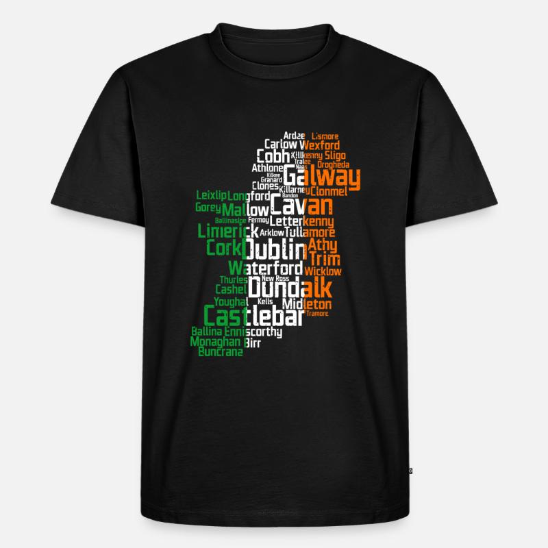 Irland - Männer Premium Bio T-Shirt - Schwarz