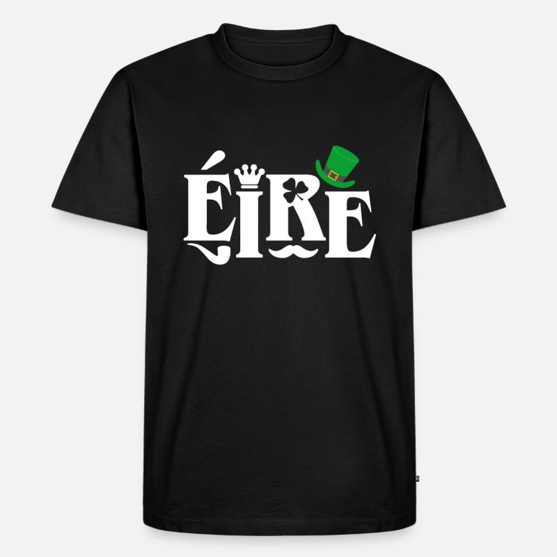 Irland - Männer Premium Bio T-Shirt - Schwarz