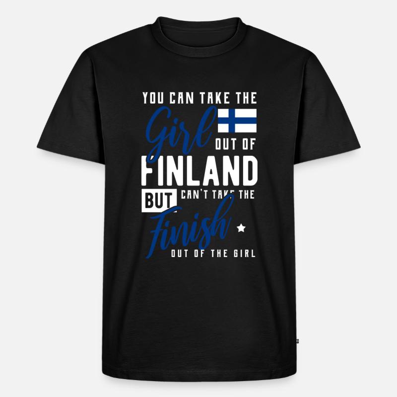 Finnland - Männer Premium Bio T-Shirt - Schwarz