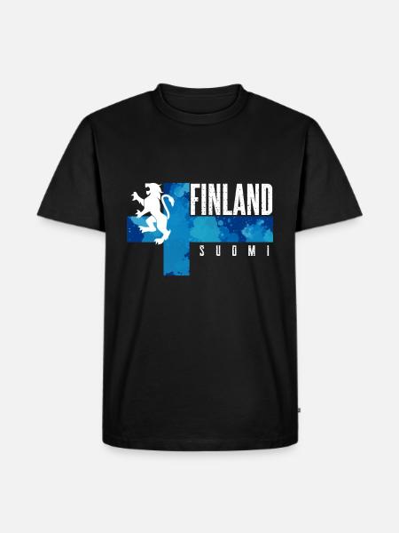 Finnland - Männer Premium Bio T-Shirt - Schwarz