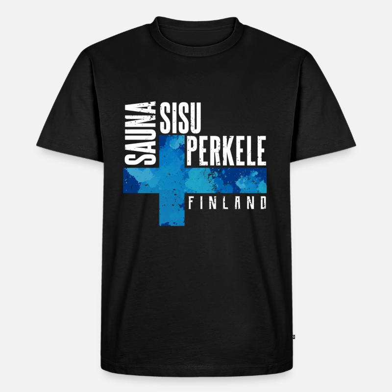 Finnland - Männer Premium Bio T-Shirt - Schwarz