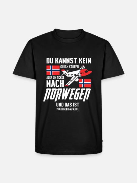 Norwegen - Männer Premium Bio T-Shirt - Schwarz