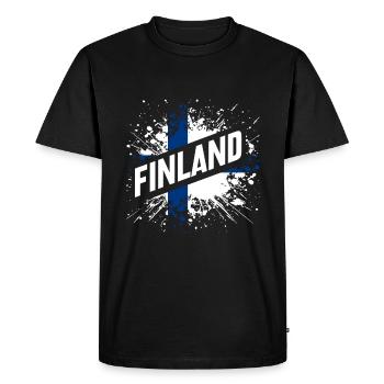 Finlande - T-shirt Premium bio Homme - noir - Devant - Nico (187cm)