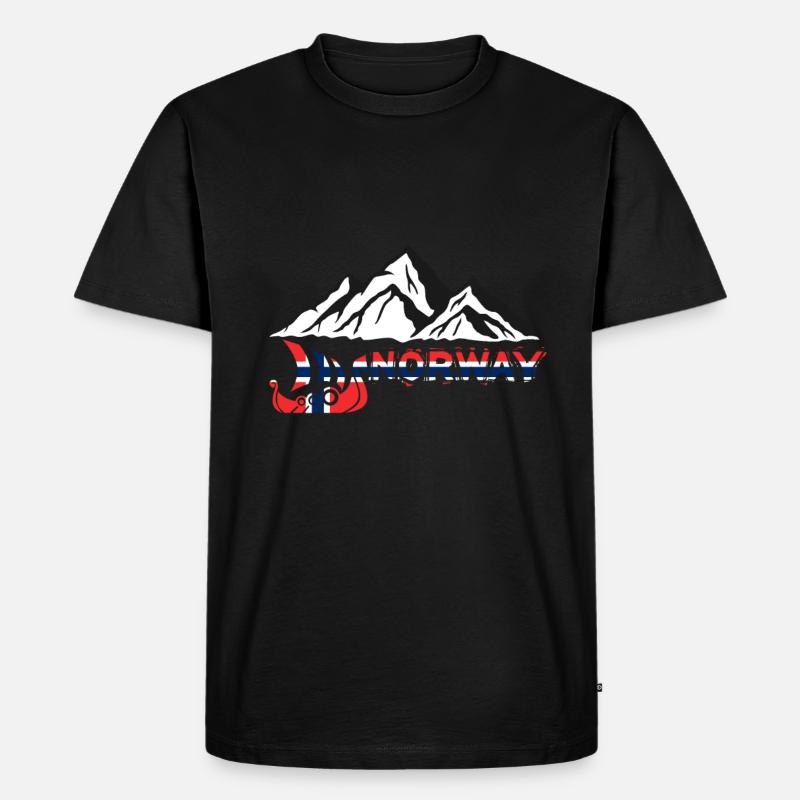 Norwegen - Männer Premium Bio T-Shirt - Schwarz