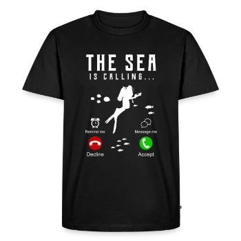 plonger - T-shirt Premium bio Homme - noir - Devant - Nico (187cm)