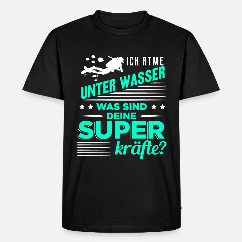 tauchen - Männer Premium Bio T-Shirt - Schwarz
