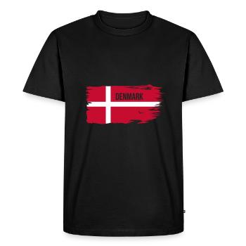 Dänemark - Männer Premium Bio T-Shirt - Schwarz - Vorne - Nico (187cm)