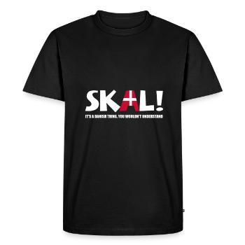 Dänemark - Männer Premium Bio T-Shirt - Schwarz - Vorne - Nico (187cm)