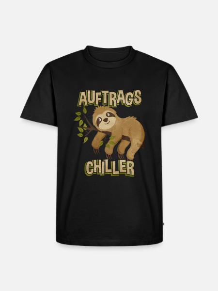 Faultier - Männer Premium Bio T-Shirt - Schwarz