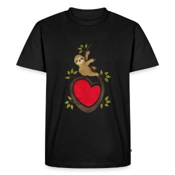 Paresse - T-shirt Premium bio Homme - noir - Devant - Nico (187cm)