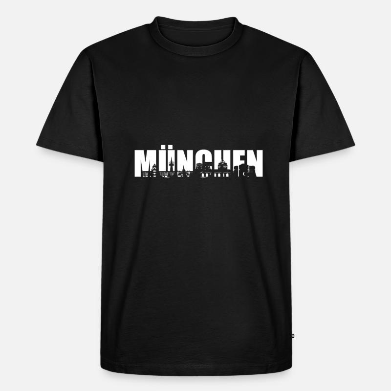 München - Männer Premium Bio T-Shirt - Schwarz