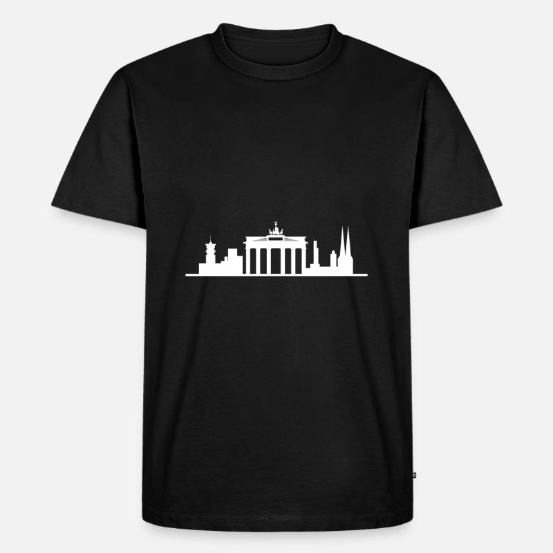 Berlin - Männer Premium Bio T-Shirt - Schwarz