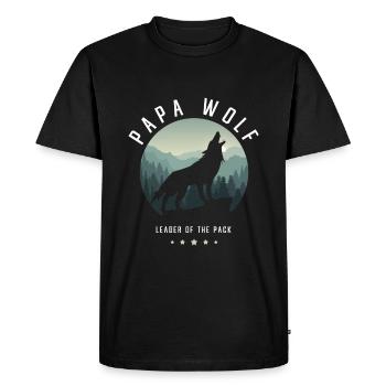 Loup - T-shirt Premium bio Homme - noir - Devant - Nico (187cm)