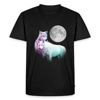 Wolf Wolf Wolf Pack Gift - T-shirt Premium bio Homme - noir - Devant - Nico (187cm)