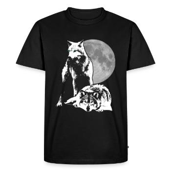 Wolf Wolf Wolf Pack Gift - T-shirt Premium bio Homme - noir - Devant - Nico (187cm)