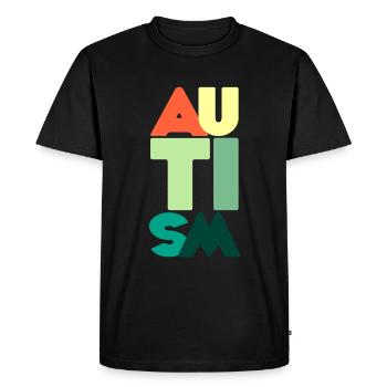autism - Men's Premium Organic T-Shirt - black - Front - Nico (187cm)