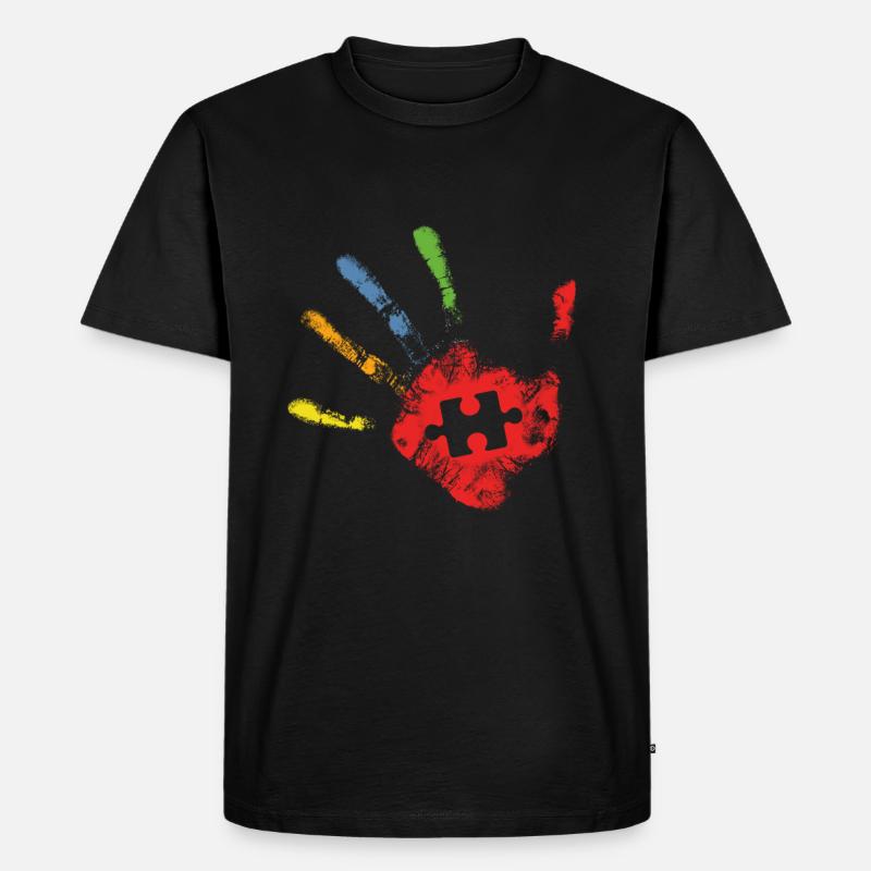 Autismus - Männer Premium Bio T-Shirt - Schwarz