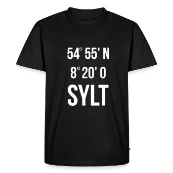 Sylt - T-shirt Premium bio Homme - noir - Devant - Nico (187cm)